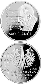 150e geboortedag Max Planck 10 euro Duitsland 2008 UNC